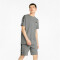 PUMA Ess+ Metallic Tape T-Shirt Herren medium gray heather S