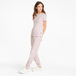 PUMA Ess+ Metallic Embroidery T-Shirt Damen chalk pink XS