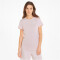PUMA Ess+ Metallic Embroidery T-Shirt Damen chalk pink S