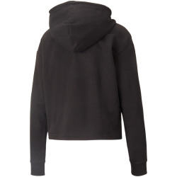 PUMA Ess+ Metallic Cropped Hoodie Damen PUMA black L