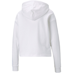 PUMA Ess+ Metallic Cropped Hoodie Damen PUMA white M