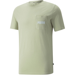 PUMA Modern Basics Pocket T-Shirt Herren spring moss L