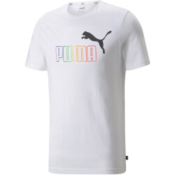 PUMA Ess+ Metallic Rainbow T-Shirt Herren puma white M