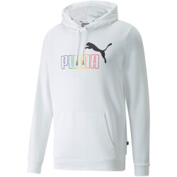 PUMA Ess+ Metallic Rainbow Hoodie Herren PUMA white S