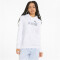 PUMA Ess+ Metallic Logo Hoodie Damen PUMA white/metallic silver L