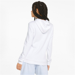PUMA Ess+ Metallic Logo Hoodie Damen PUMA white/metallic silver S