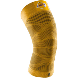 BAUERFEIND NBA Kompressions-Kniebandage Gelb, Los Angeles Lakers M