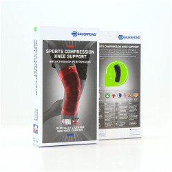 BAUERFEIND NBA Kompressions-Kniebandage Rot, Chicacgo Bulls L