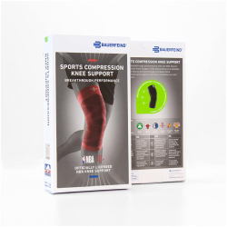BAUERFEIND SPORTS NBA Kompressions-Kniebandage Rot,...
