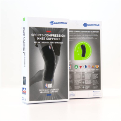 BAUERFEIND NBA Kompressions-Kniebandage Schwarz S