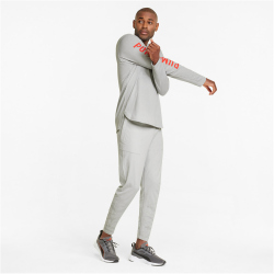 PUMA Train Logo langarm Trainingsshirt Herren harbor mist...