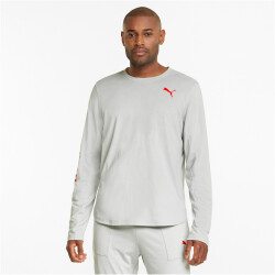 PUMA Train Logo langarm Trainingsshirt Herren harbor mist XXL