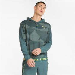 PUMA Train Allover-Print Trainingspullover Herren mineral blue/aop M