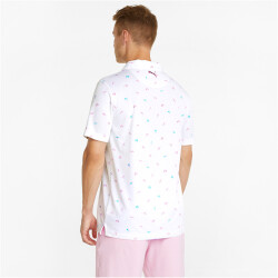 PUMA AP Dancing Umbrellas Golf Poloshirt Herren bright white/algiers blue L