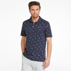PUMA AP Dancing Umbrellas Golf Poloshirt Herren navy blazer/mirage gray M