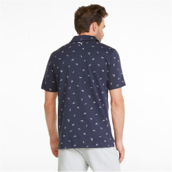 PUMA AP Dancing Umbrellas Golf Poloshirt Herren navy blazer/mirage gray M