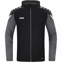 JAKO Performance Kapuzenjacke Damen schwarz/anthra light 34