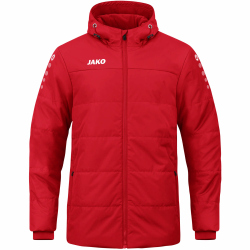 JAKO Team Coachjacke Stadionjacke mit Kapuze Kinder rot 128