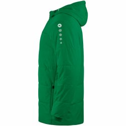 JAKO Team Coachjacke mit Kapuze Kinder sportgr&uuml;n 164