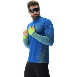 UYN Exceleration Zip Up Laufshirt Herren lapis/lime S