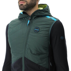 UYN Crossover Full-Zip Fahrradweste Herren deep forest/black/pale lime S