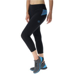 UYN Crossover 3/4 Outdoor-Leggings Damen black/blue danube M