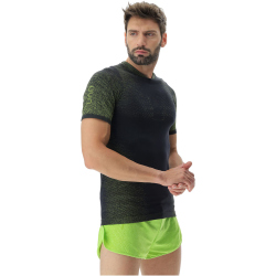UYN Running Exceleration Laufshirt Herren black/lime S