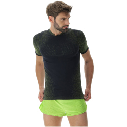 UYN Running Exceleration Laufshirt Herren black/lime S