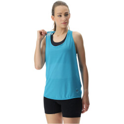 UYN Running Exceleration Aernet ärmelloses Laufshirt Damen turquoise/ash L