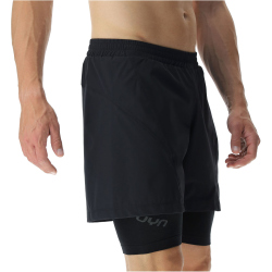 UYN Running Exceleration Performance 2in1 Laufshorts Herren black/cloud M
