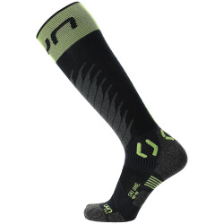 UYN One Merino Skisocken Herren black/lime 35-38
