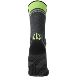 UYN Runners One Mid Laufsocken Herren grey melange/lime green 35-38