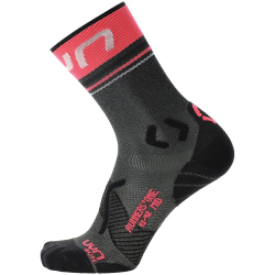 UYN Runners One Mid Laufsocken Damen grey melange/pink 35-36