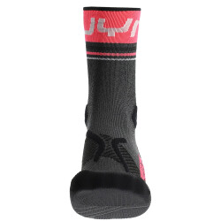 UYN Runners One Mid Laufsocken Damen grey melange/pink 35-36