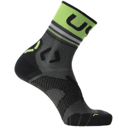 UYN Runners One Short Laufsocken Herren grey melange/lime green 35-38