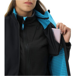 UYN Spire Softshellweste Damen black/blue danube XS