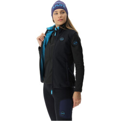 UYN Spire Softshellweste Damen black/blue danube XS