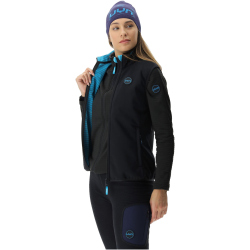 UYN Spire Softshellweste Damen black/blue danube L