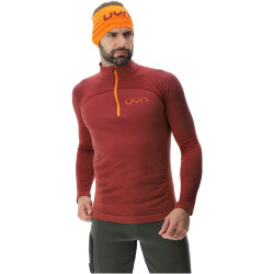 UYN Nival 2nd Layer 1/2-Zip Ski-Funktionsshirt Herren sofisticated red/orange shiny XXL
