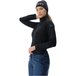 UYN Nival 2nd Layer 1/2-Zip Ski-Funktionsshirt Damen black/charcoal XS
