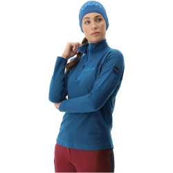 UYN Nival 2nd Layer 1/2-Zip Ski-Funktionsshirt Damen blue poseidon/atlantic XS