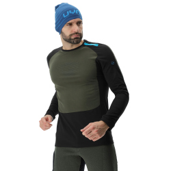 UYN Crossover langarm Trainingsshirt Herren deep forest/black L