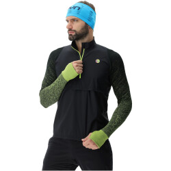 UYN Running Exceleration Windproof Zip-Up Laufshirt Herren black/lime M