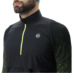 UYN Running Exceleration Windproof Zip-Up Laufshirt Herren black/lime M