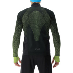 UYN Running Exceleration Windproof Zip-Up Laufshirt Herren black/lime M