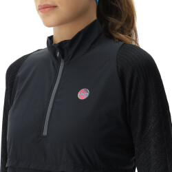 UYN Running Exceleration Wind Zip-Up Laufshirt Damen black/cloud M