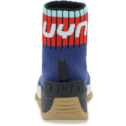 UYN Urquiola Urban Socken-Schuh mit beigefarbiger Sohle Damen blue melange 35