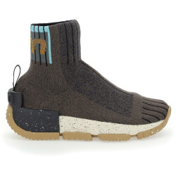 UYN Urquiola Urban Socken-Schuh mit beigefarbiger Sohle Damen brown melange/light blue 35