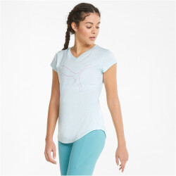 PUMA Train Favorite Heather Cat Trainingsshirt Damen nitro blue heather XS