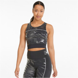 PUMA Run High Shine Trainingsshirt Damen puma black/aop q1 L